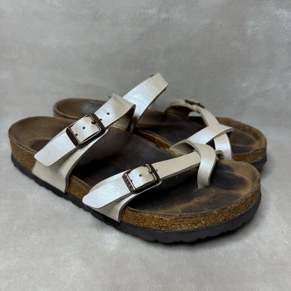 Birkenstock Mayari Pearl‎ Women's Strap Strappy Sandal Size 37 W6